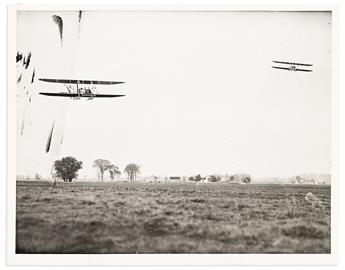 (AVIATION.) William Mayfield Preston, photographer. Pair of airplanes in flight / The Barling Bomber.